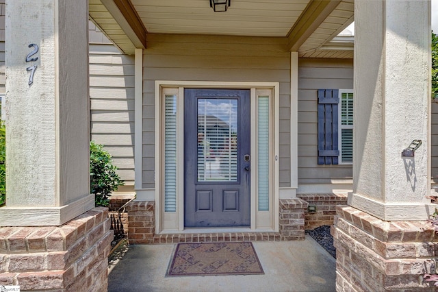 27 Dandie Dr, Simpsonville, SC 29680 - doorway to property featuring covered porch