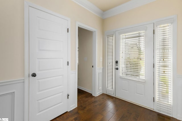 27 Dandie Dr, Simpsonville, SC 29680 - foyer featuring crown molding and dark wood finished floors