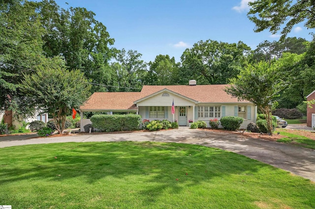 260 Riggs Dr, Clemson, SC 29631 - single story home with a front yard, curved driveway, and covered porch