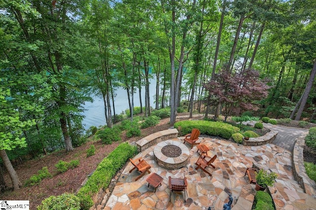 915 Rippling Water Way, Salem, SC 29676 - view of patio with a fire pit