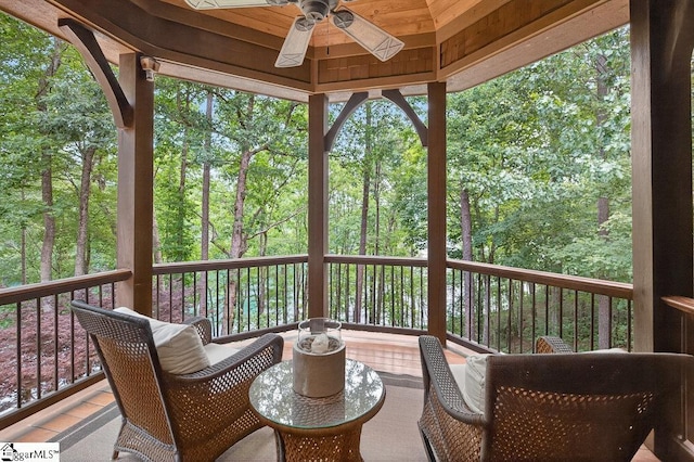 915 Rippling Water Way, Salem, SC 29676 - wooden deck with ceiling fan