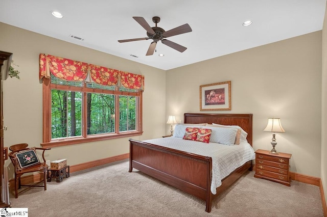 915 Rippling Water Way, Salem, SC 29676 - carpeted bedroom with recessed lighting and ceiling fan