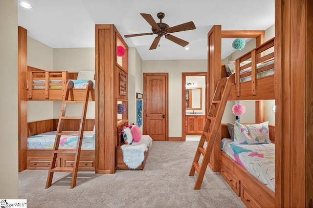 915 Rippling Water Way, Salem, SC 29676 - bedroom with light carpet, recessed lighting, and ensuite bath