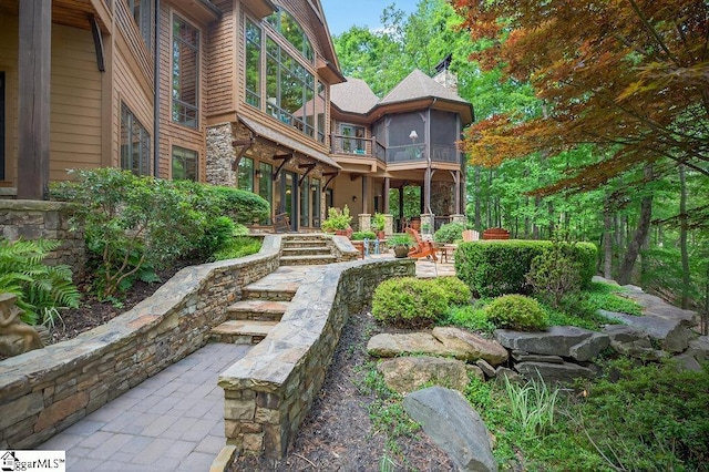 915 Rippling Water Way, Salem, SC 29676 - view of yard featuring a balcony and a patio