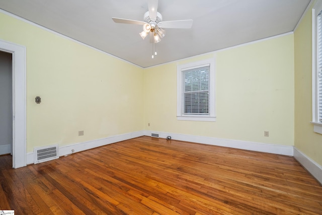 306 Mcdaniel Ave, Greenville, SC 29601 - empty room with hardwood / wood-style flooring and ceiling fan