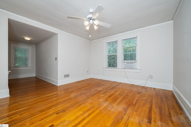 306 Mcdaniel Ave, Greenville, SC 29601 - spare room with hardwood / wood-style floors, ceiling fan, and cooling unit