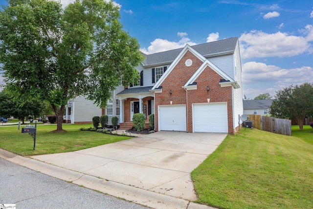 323 Waterton Way, Simpsonville, SC 29680 - traditional home featuring brick siding, concrete driveway, a garage, and roof with shingles