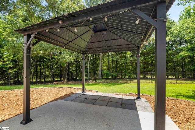 210 Admiral Ln, Greer, SC 29650 - view of community featuring a patio area and view of wooded area