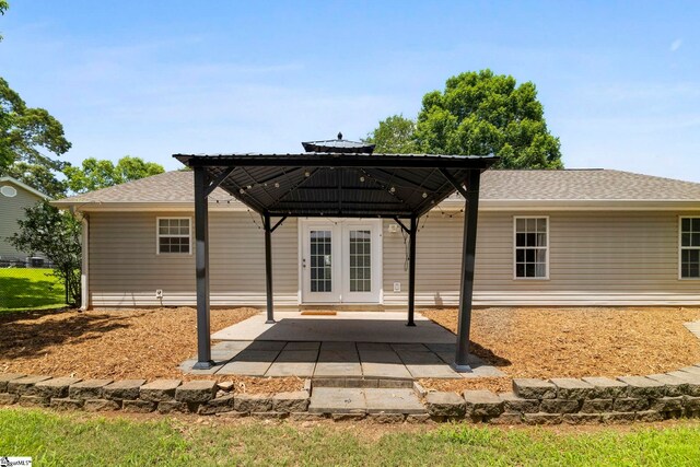 210 Admiral Ln, Greer, SC 29650 - rear view of property with a gazebo, a patio area, and roof with shingles