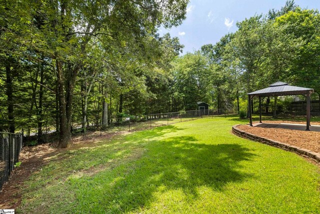 210 Admiral Ln, Greer, SC 29650 - fenced backyard featuring a gazebo