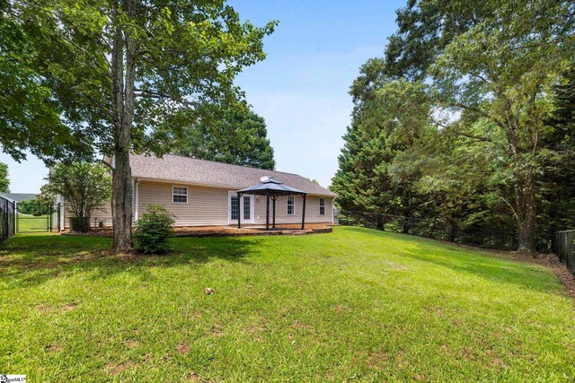 210 Admiral Ln, Greer, SC 29650 - fenced backyard featuring a gazebo