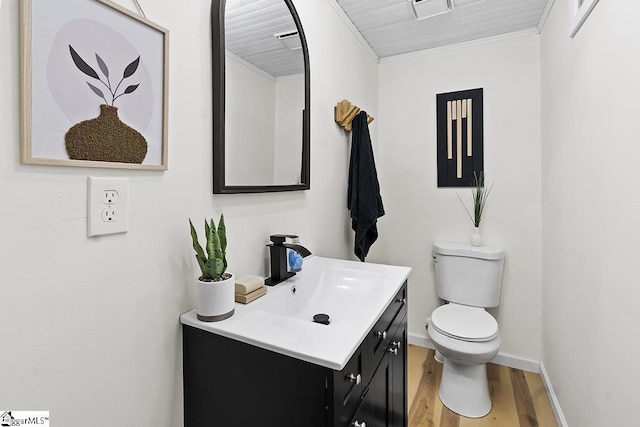119 Trussell St, Honea Path, SC 29654 - bathroom with vanity, wood finished floors, and crown molding