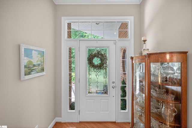 109 Tall Ship Dr, Anderson, SC 29625 - foyer entrance with light wood finished floors and crown molding