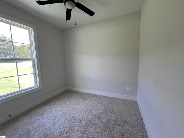 3352 Earls Bridge Rd, Easley, SC 29640 - spare room with plenty of natural light, carpet flooring, and a ceiling fan