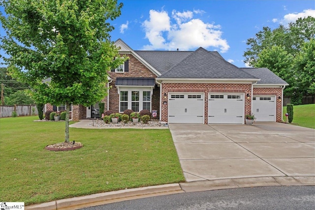 228 Holstein Ct, Fountain Inn, SC 29644 - view of front of house featuring an attached garage, concrete driveway, roof with shingles, and brick siding
