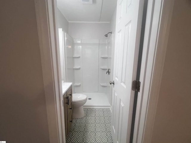 3023 Plainview Rd, Anderson, SC 29626 - full bath featuring vanity, a shower, and tile patterned floors
