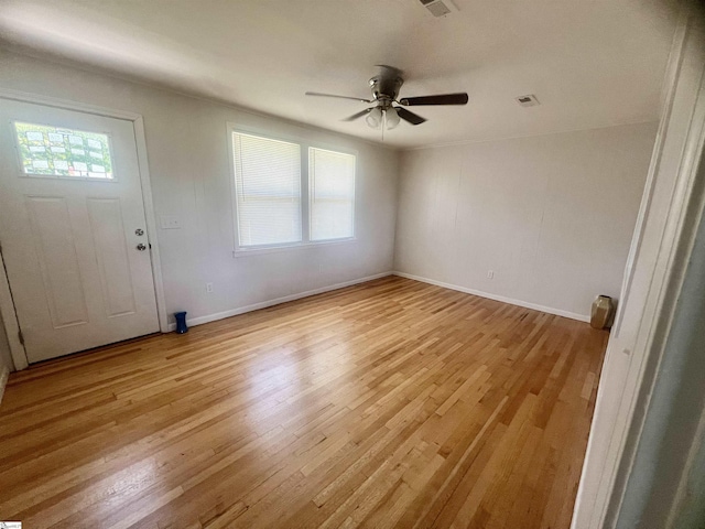 3023 Plainview Rd, Anderson, SC 29626 - foyer featuring a ceiling fan and light wood-type flooring