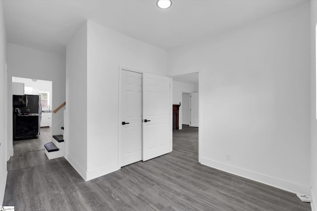 17 Smythe St, Pelzer, SC 29669 - spare room featuring dark wood-style floors, recessed lighting, and stairway
