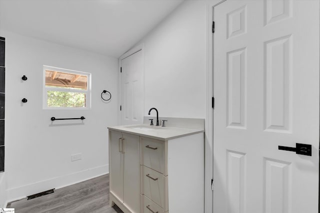 17 Smythe St, Pelzer, SC 29669 - bathroom featuring vanity and wood finished floors