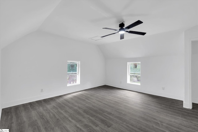 17 Smythe St, Pelzer, SC 29669 - additional living space featuring lofted ceiling, ceiling fan, and dark wood-type flooring