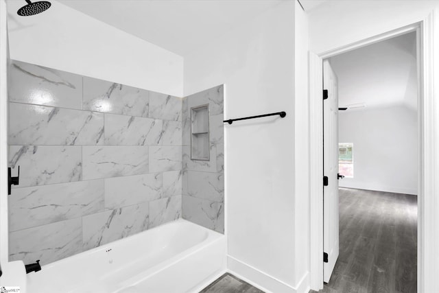 17 Smythe St, Pelzer, SC 29669 - full bath with wood finished floors and shower / tub combination