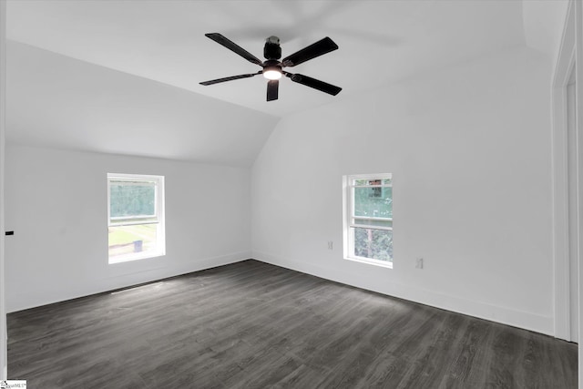 17 Smythe St, Pelzer, SC 29669 - additional living space featuring lofted ceiling, plenty of natural light, dark wood-style flooring, and ceiling fan