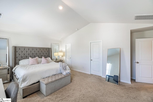 200 Bridlewood Ln, Piedmont, SC 29673 - bedroom with vaulted ceiling, carpet flooring, and recessed lighting
