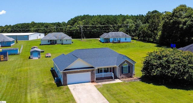 105 Hidden Springs Ct, Gaffney, SC 29341 - aerial view of property and surrounding area with a heavily wooded area