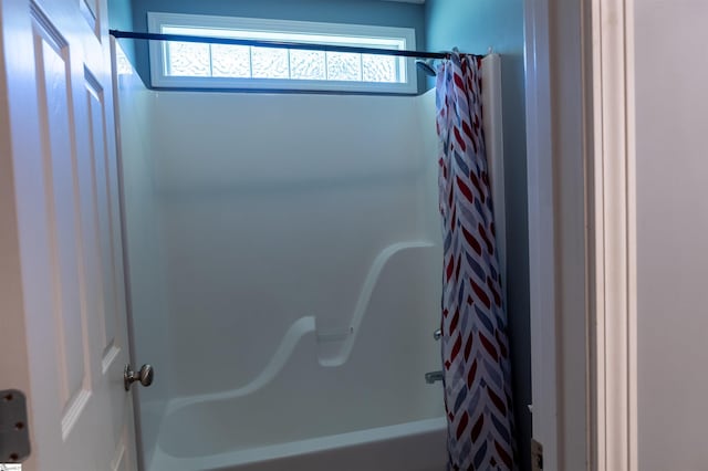 105 Hidden Springs Ct, Gaffney, SC 29341 - bathroom featuring shower / bath combination with curtain and healthy amount of natural light