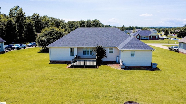 105 Hidden Springs Ct, Gaffney, SC 29341 - back of house with a yard, roof with shingles, and crawl space