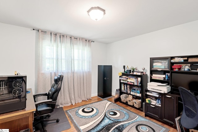 1142 Cooper Bridge Rd, Woodruff, SC 29388 - office area featuring wood finished floors