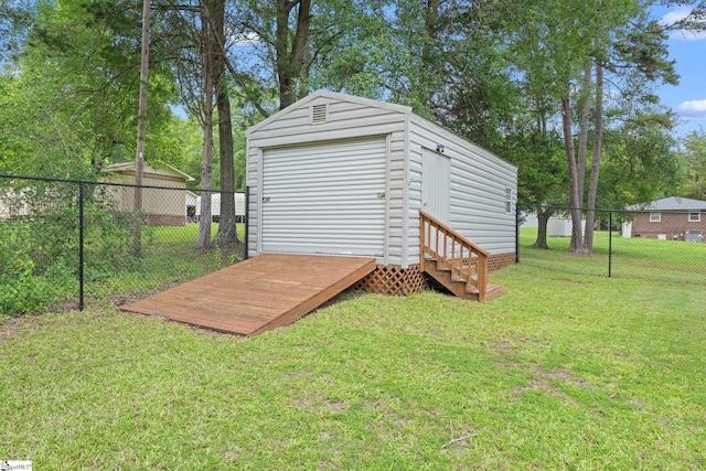1142 Cooper Bridge Rd, Woodruff, SC 29388 - view of outdoor structure with a fenced backyard