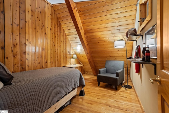 207 Sassafras Dr, Taylors, SC 29687 - bedroom featuring light wood-style flooring and wood walls