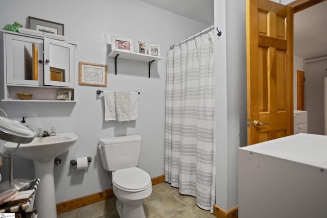 207 Sassafras Dr, Taylors, SC 29687 - full bath with a shower with shower curtain and tile patterned flooring