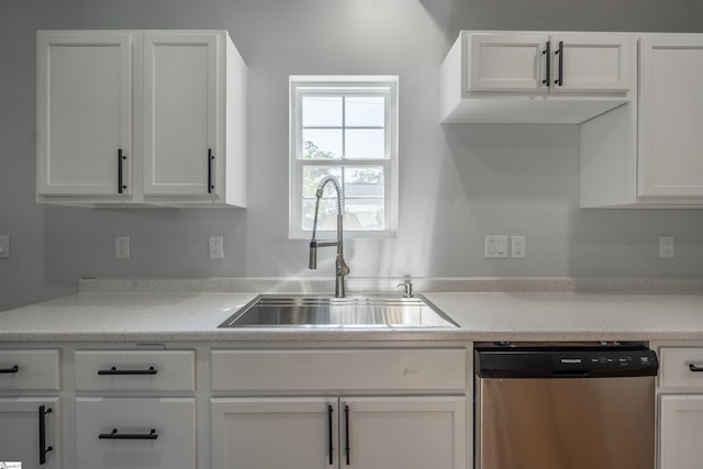 5 Mcgee St, Belton, SC 29627 - kitchen with dishwasher, white cabinets, and light countertops