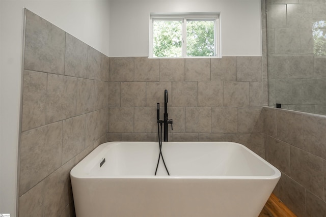 5 Mcgee St, Belton, SC 29627 - full bath with a freestanding bath and tile walls