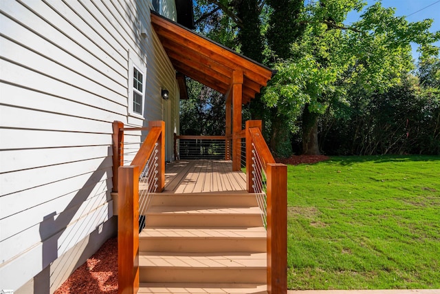 5 Mcgee St, Belton, SC 29627 - deck with a lawn