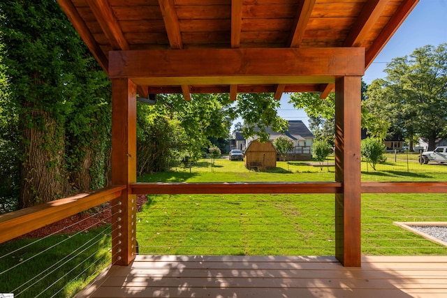 5 Mcgee St, Belton, SC 29627 - wooden deck with a yard