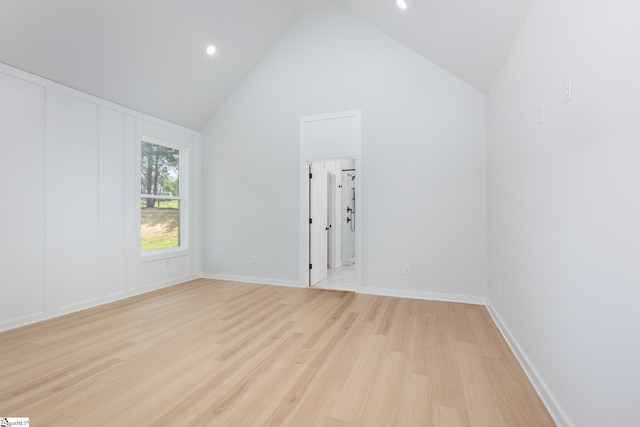 215 Moore Rd, Liberty, SC 29657 - additional living space with light wood finished floors, lofted ceiling, and recessed lighting