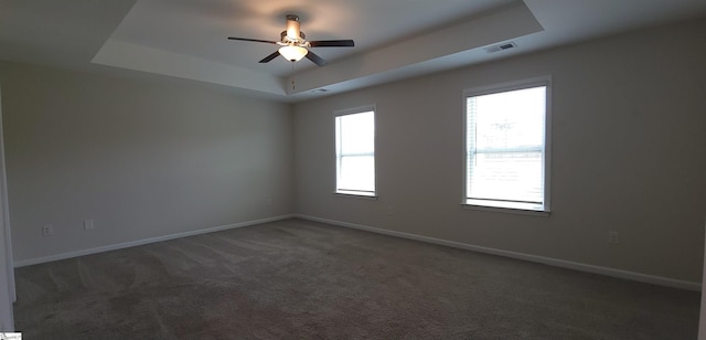 638 Grantleigh Dr, Duncan, SC 29334 - carpeted empty room featuring a raised ceiling and a ceiling fan