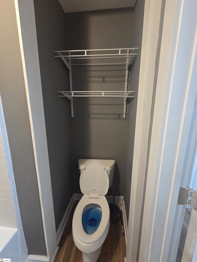 207 Sanders St, Honea Path, SC 29654 - bathroom featuring toilet and wood finished floors