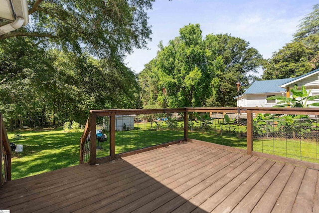 209 Edwards Rd, Lyman, SC 29365 - wooden terrace with a fenced backyard