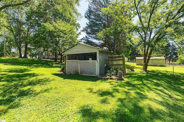 209 Edwards Rd, Lyman, SC 29365 - view of yard featuring a sunroom