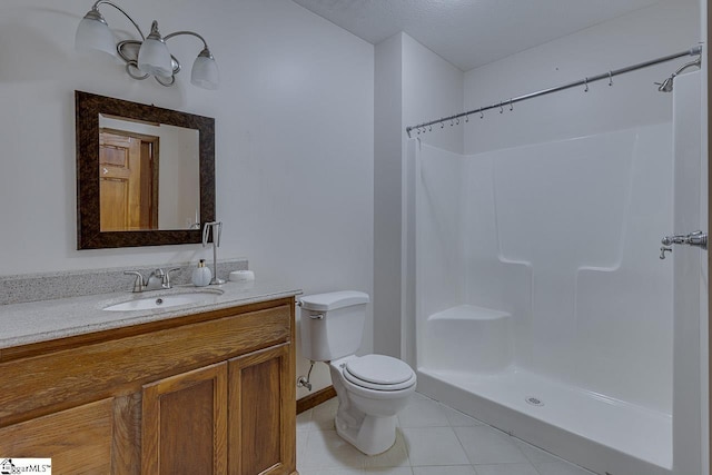 450 Johnson Ave, Anderson, SC 29621 - bathroom with tile patterned floors, vanity, and a shower