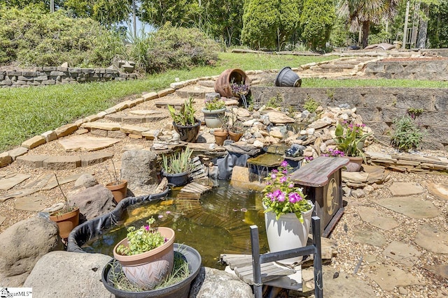 450 Johnson Ave, Anderson, SC 29621 - view of yard with a garden pond
