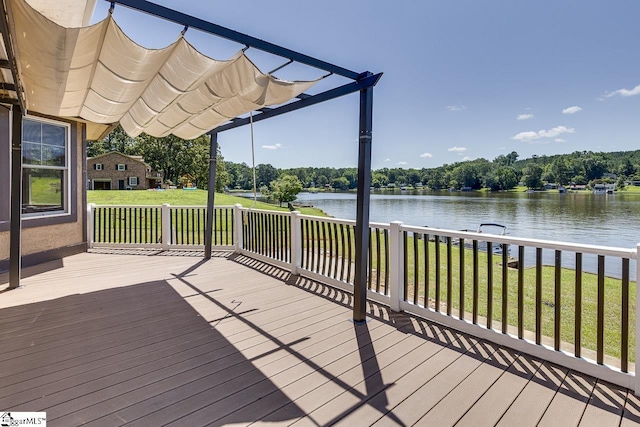 450 Johnson Ave, Anderson, SC 29621 - deck with a water view and a yard