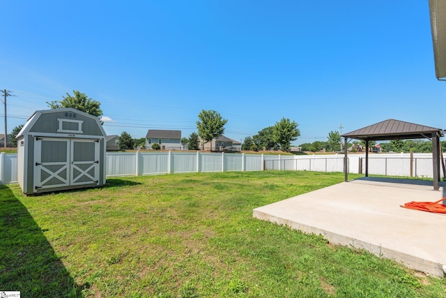 166 Bleckley Trl, Anderson, SC 29625 - fenced backyard featuring a gazebo, a storage shed, and a patio area