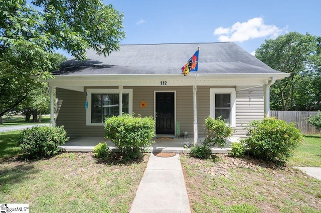 112 Garrison St, Easley, SC 29640 - bungalow-style home with a porch and a shingled roof