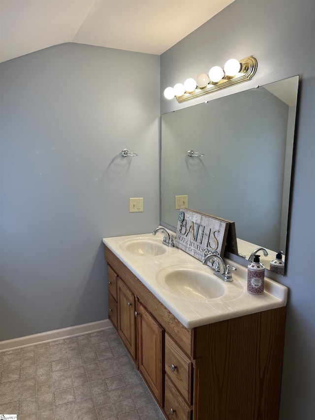 112 Garrison St, Easley, SC 29640 - bathroom with double vanity and baseboards
