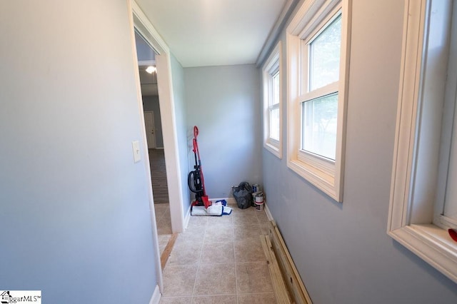 112 Garrison St, Easley, SC 29640 - corridor featuring light tile patterned flooring and baseboards